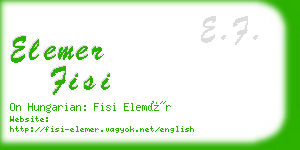 elemer fisi business card